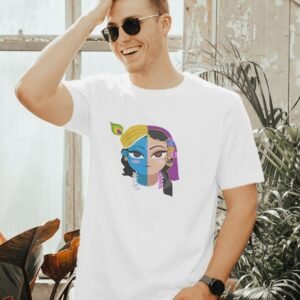 KRISHNA AND RADHA FUSION T-SHIRT | REGULAR T-SHIRT | BLESSICO