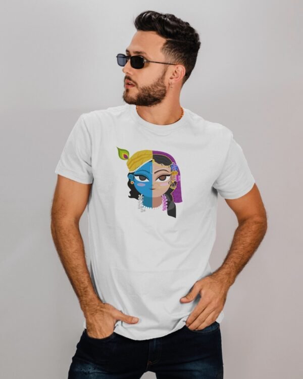 KRISHNA AND RADHA FUSION T-SHIRT | REGULAR T-SHIRT | BLESSICO