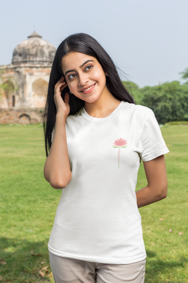 Gayatri Mantra Lotus | Cotton Regular T-Shirt | Blessico