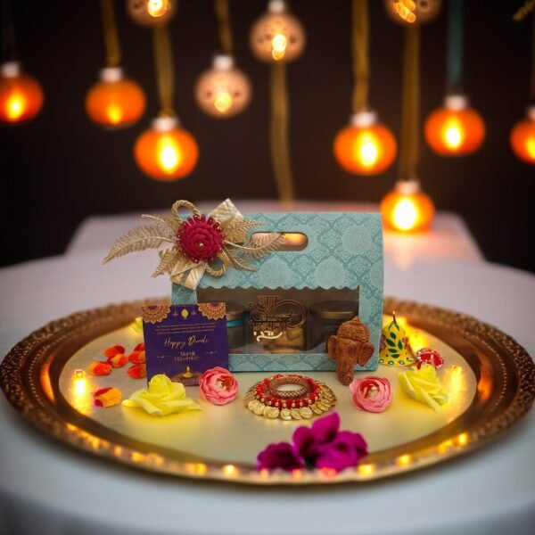DGHamper - 109 | Royal Diwali Gift Hamper with Divine Decor, Edibles & Festive Essentials | Blessico