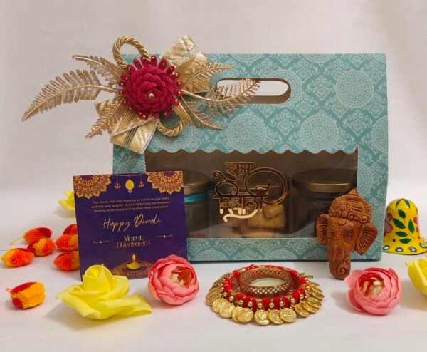 DGHamper - 109 | Royal Diwali Gift Hamper with Divine Decor, Edibles & Festive Essentials | Blessico - Image 2
